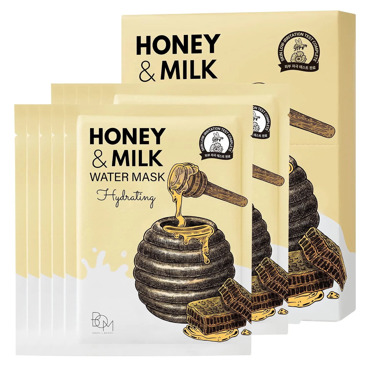 [BOM] Honey And Milk Water Mask (10Sheests)