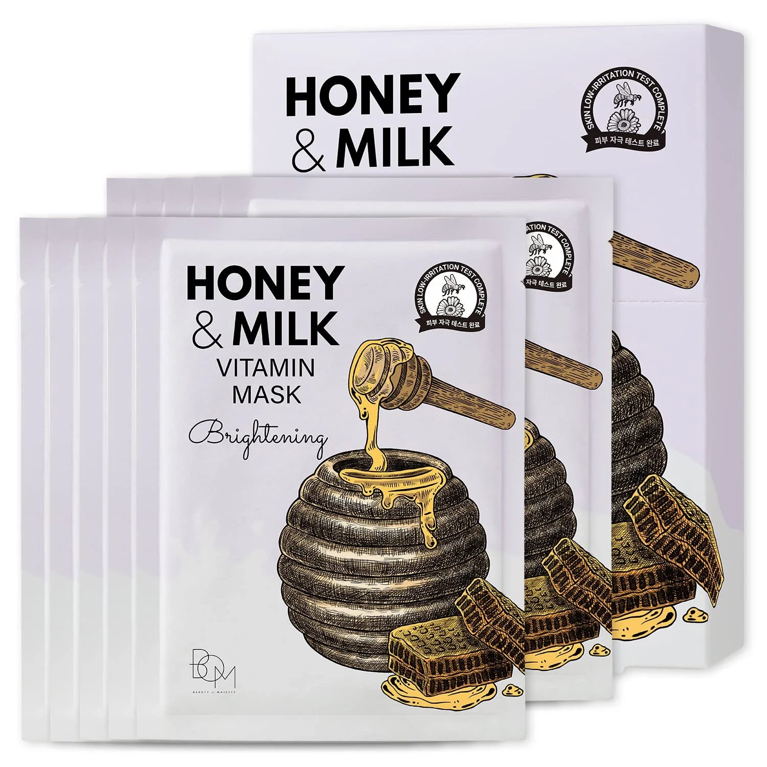 [BOM] Honey And Milk Vitamin Mask (10Sheests)