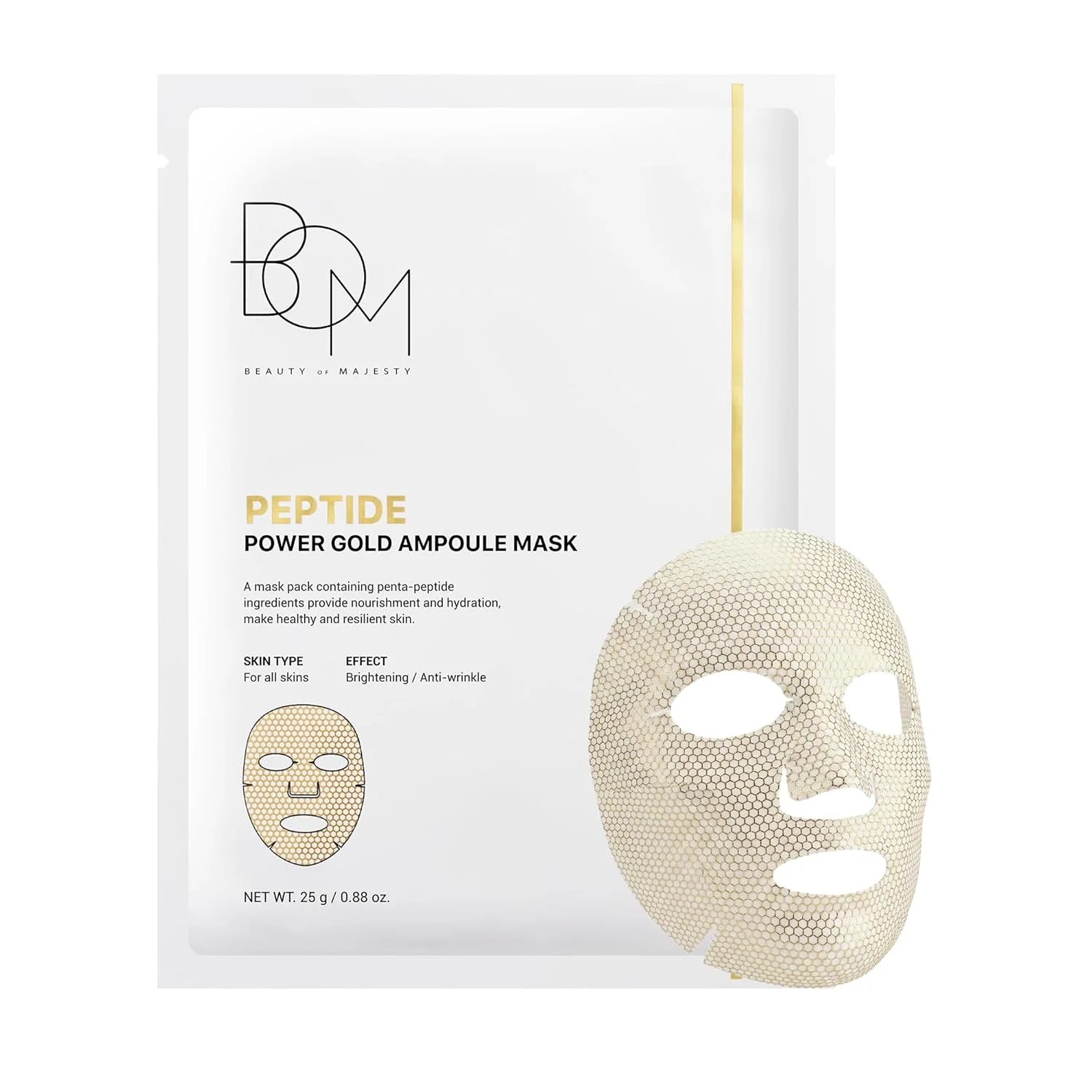 [BOM] Peptide Power Gold Ampoule Mask (5 Sheets)